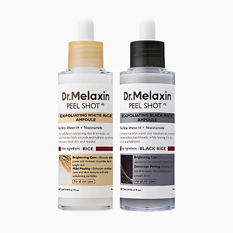 Dr. Melaxin - Rijst Peel Shot Duo glow & textuur | 1 + 1 GRATIS