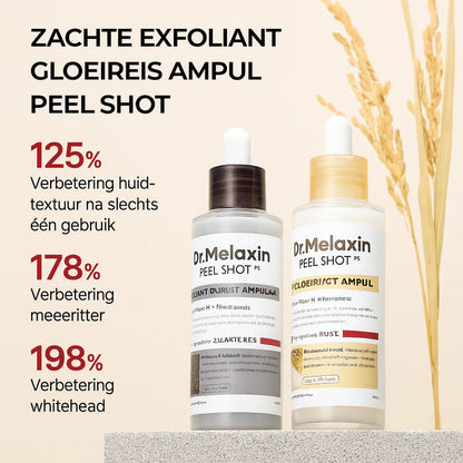 Dr. Melaxin - Rijst Peel Shot Duo glow & textuur | 1 + 1 GRATIS